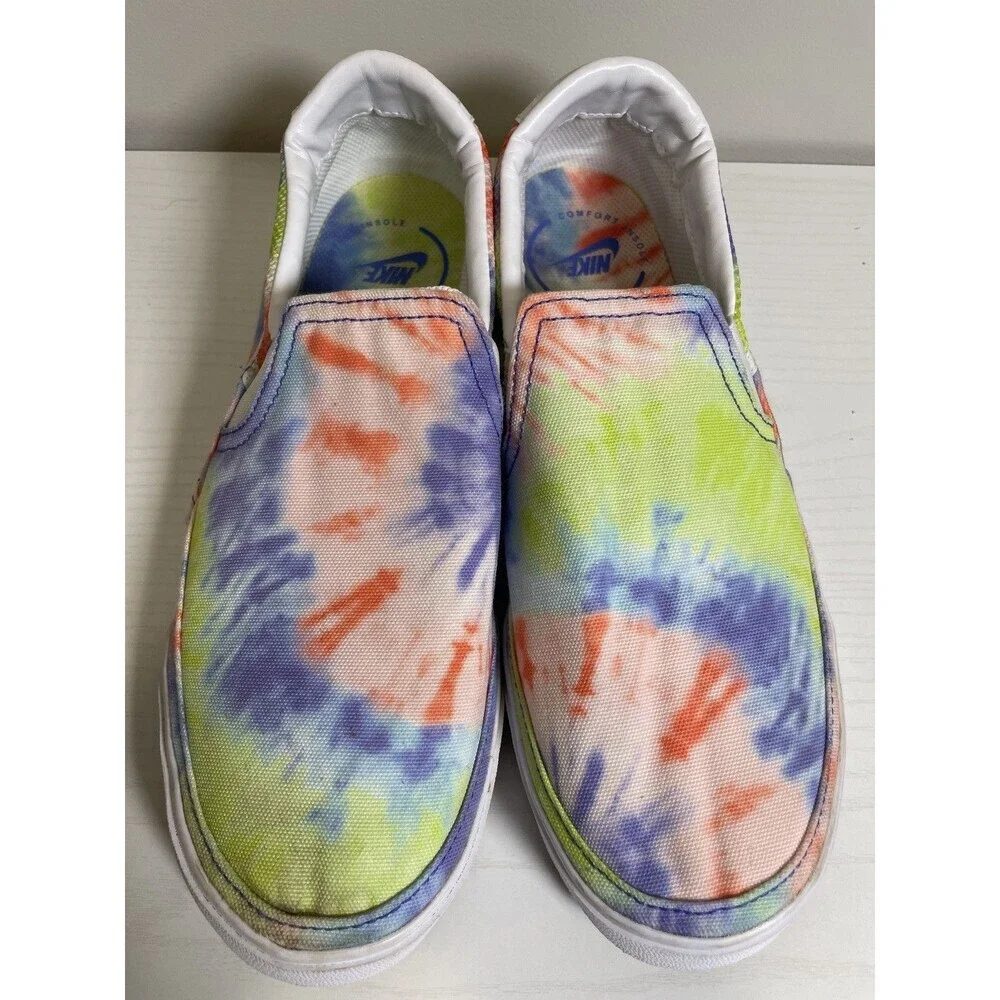Nike Women's Size 11 Court Legacy CZ1752-900 Multicolor Tie Dye Slip On Sneakers